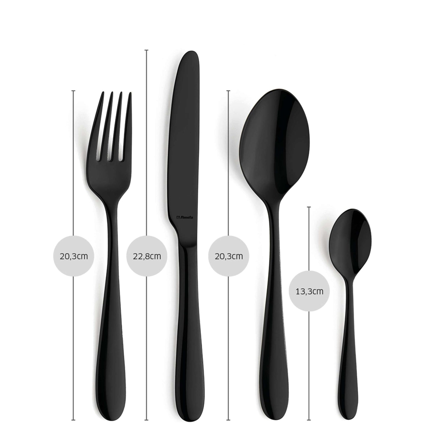 OXFORD cutlery set 24-piece PVD black