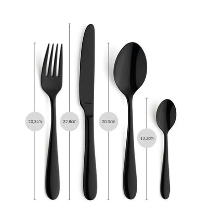 OXFORD cutlery set 24-piece PVD black