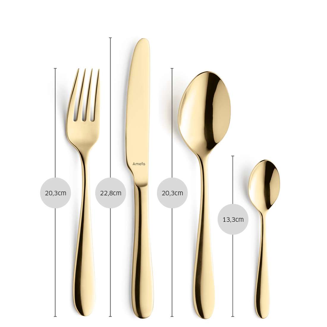 OXFORD cutlery set 24-piece PVD gold