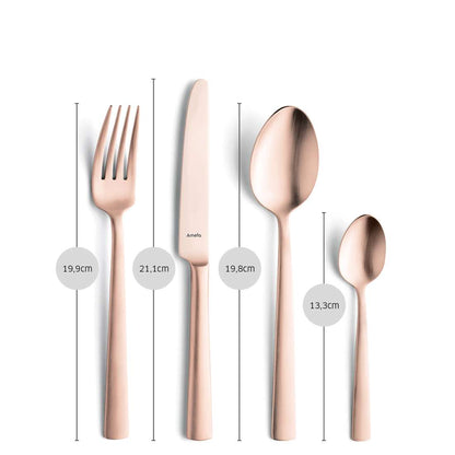 VENTURA cutlery set 24-piece PVD copper