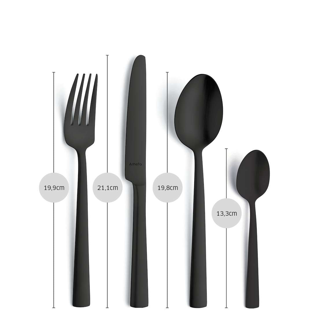 VENTURA cutlery set 24-piece PVD black