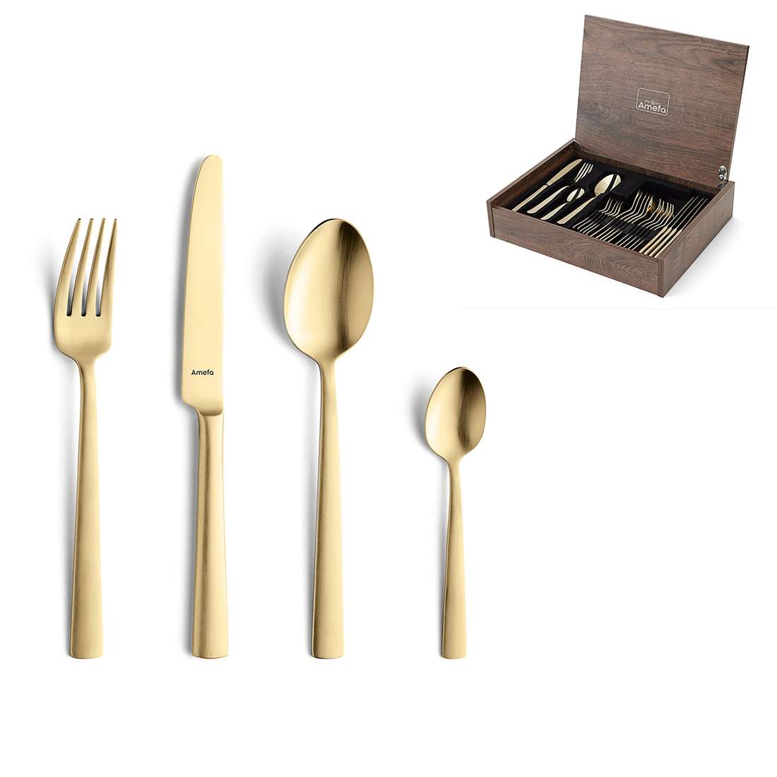VENTURA cutlery set 24-piece PVD gold