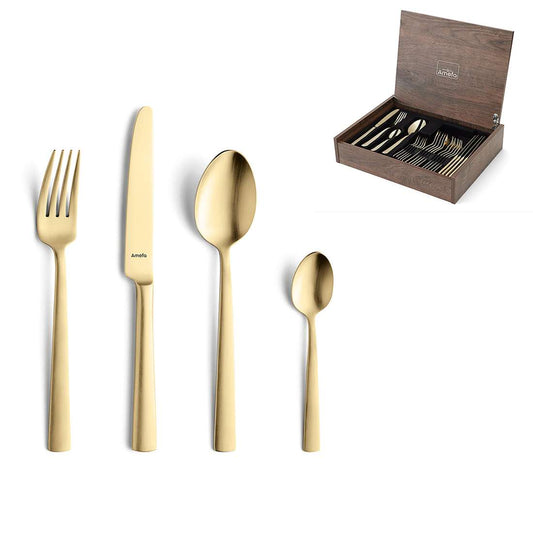 VENTURA cutlery set 24-piece PVD gold