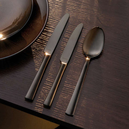 VENTURA cutlery set 24-piece PVD black