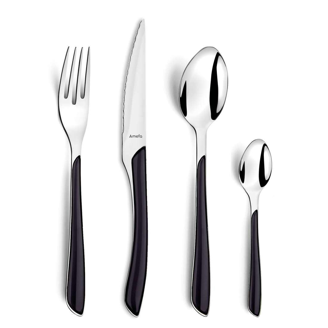 ECLAT cutlery set 24-piece black