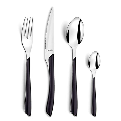 ECLAT cutlery set 24-piece black