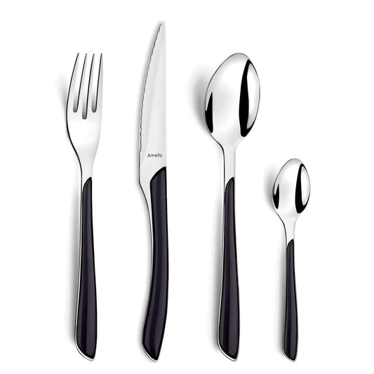 ECLAT cutlery set 24-piece black
