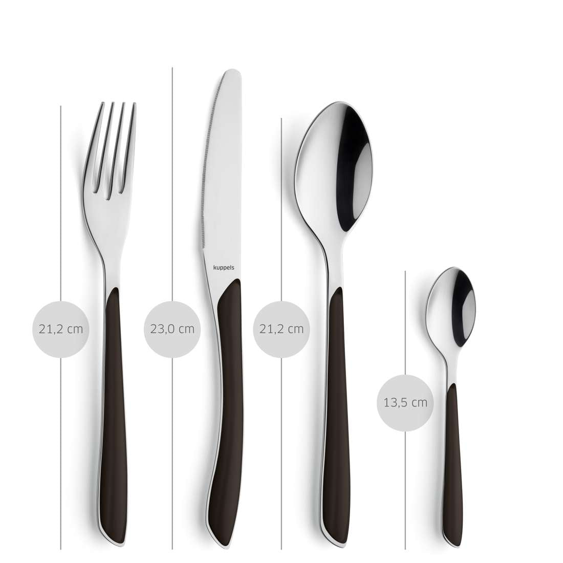 PRISMA cutlery set 24-piece black