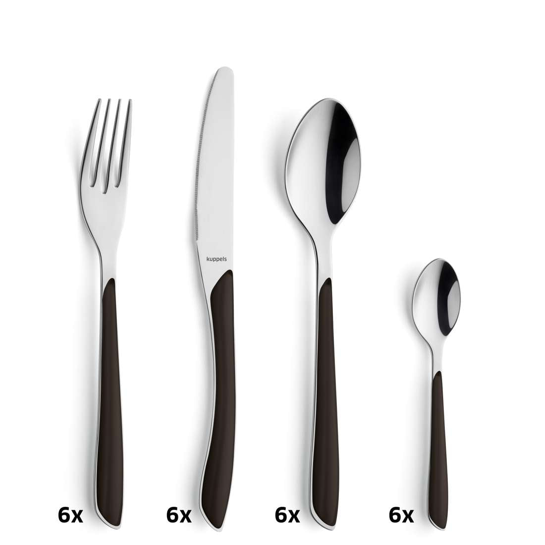 PRISMA cutlery set 24-piece black
