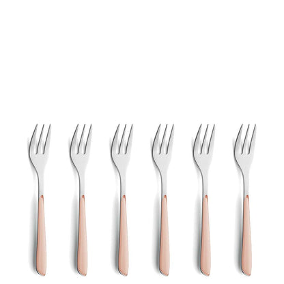 PRISMA cake fork set 6-piece apricot