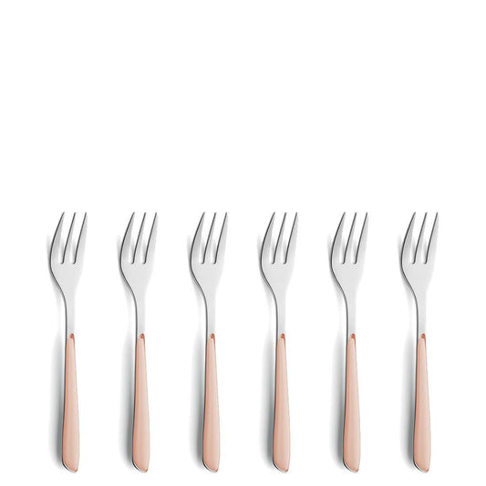 PRISMA cake fork set 6-piece apricot
