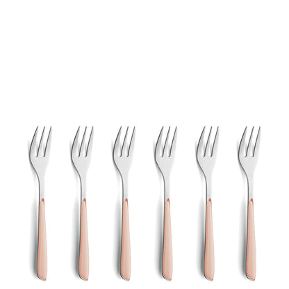 PRISMA Kuchengabel Set 6-teilig apricot