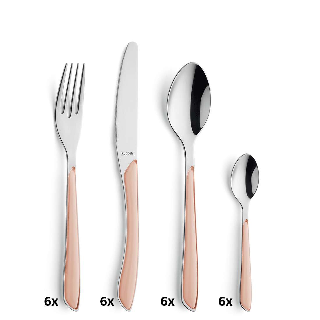 PRISMA cutlery set 24-piece apricot