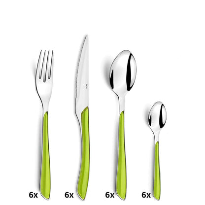ECLAT cutlery set 24-piece anise green