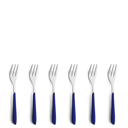 PRISMA cake fork set 6-piece indigo blue