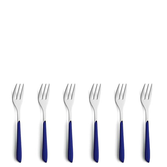 PRISMA cake fork set 6-piece indigo blue