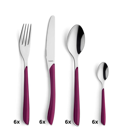 PRISMA cutlery set 24-piece wildberry