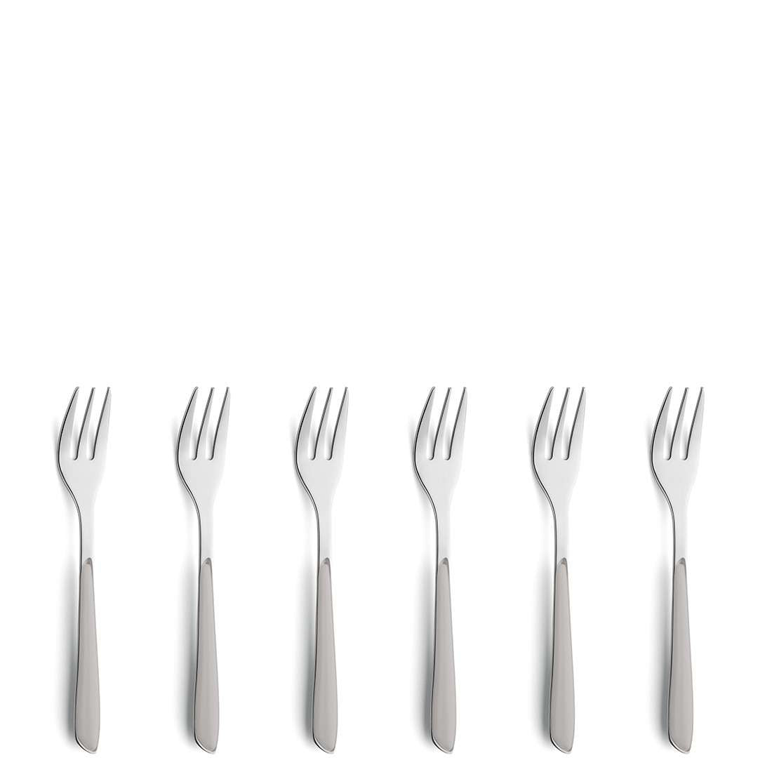 PRISMA cake fork set 6-piece light grey