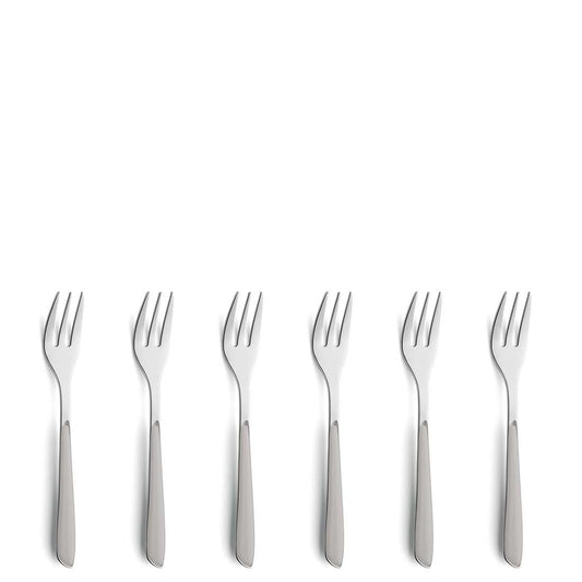 PRISMA cake fork set 6-piece light grey