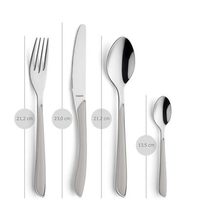 PRISMA cutlery set 24-piece light grey