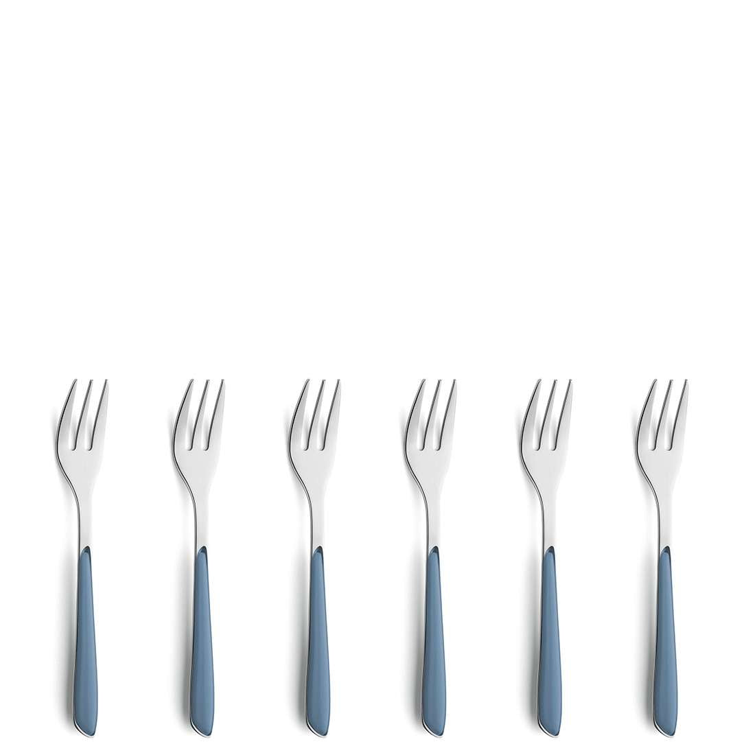 PRISMA cake fork set 6-piece denim blue