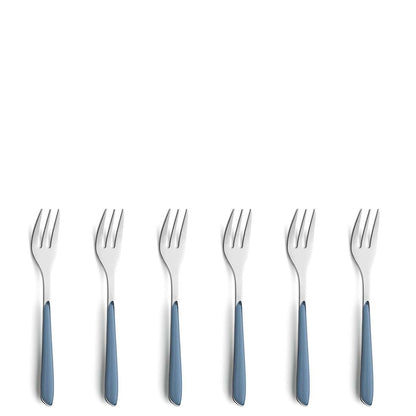PRISMA cake fork set 6-piece denim blue