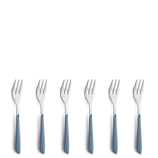 PRISMA cake fork set 6-piece denim blue