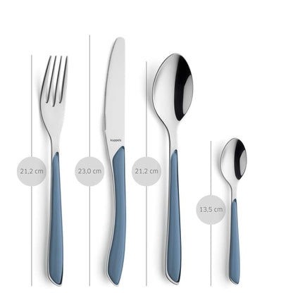 PRISMA cutlery set 24-piece denim blue