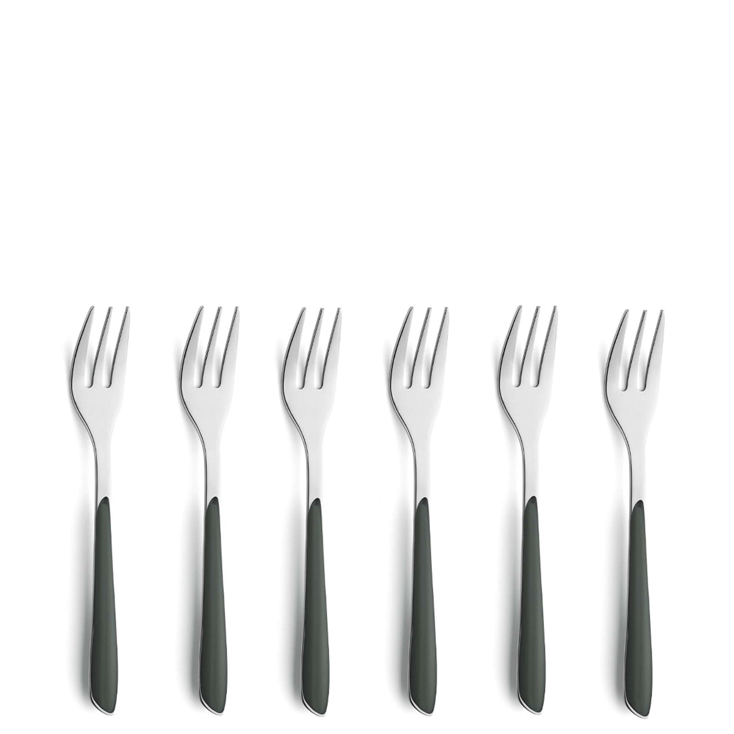 PRISMA cake fork set 6-piece dark grey