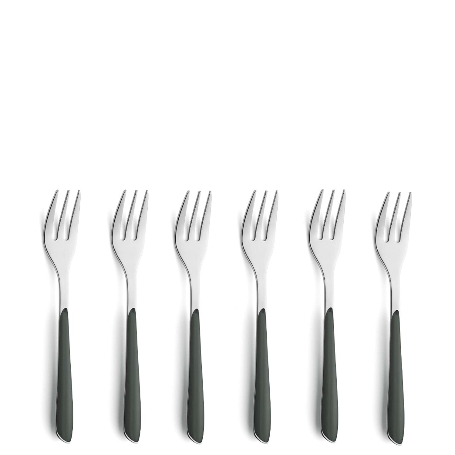 PRISMA cake fork set 6-piece dark grey