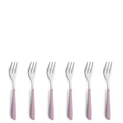 PRISMA cake fork set 6-piece old pink