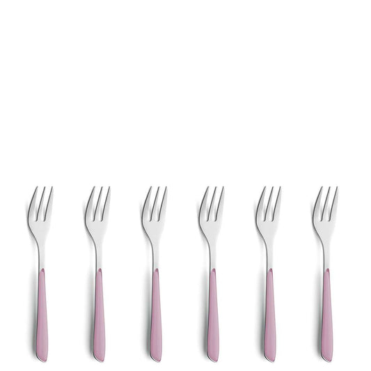 PRISMA cake fork set 6-piece old pink