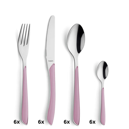 PRISMA Besteckset 24-teilig altrosa