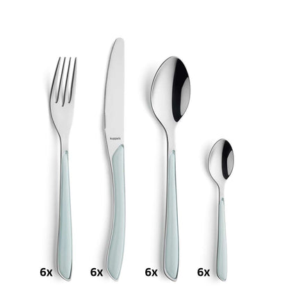 PRISMA cutlery set 24-piece mint