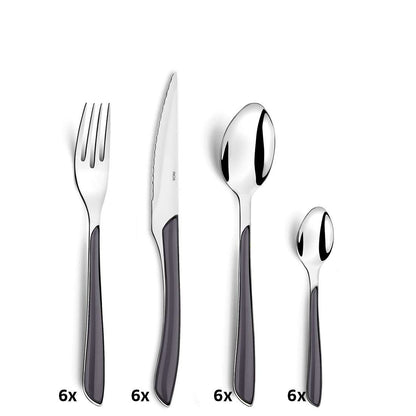 ECLAT cutlery set 24-piece grey