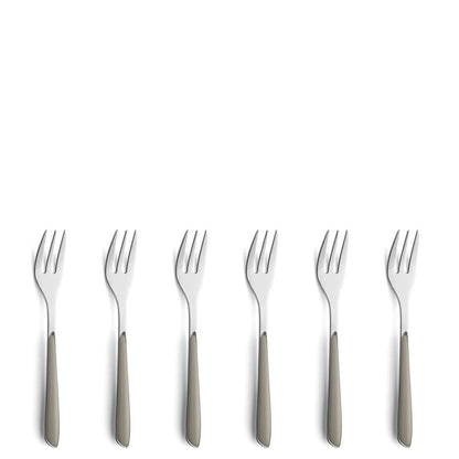 PRISMA cake fork set 6-piece taupe