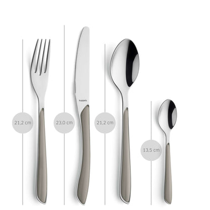 PRISMA Besteckset 24-teilig taupe