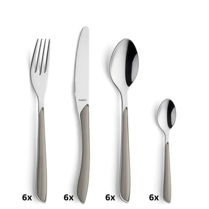 PRISMA cutlery set 24-piece taupe