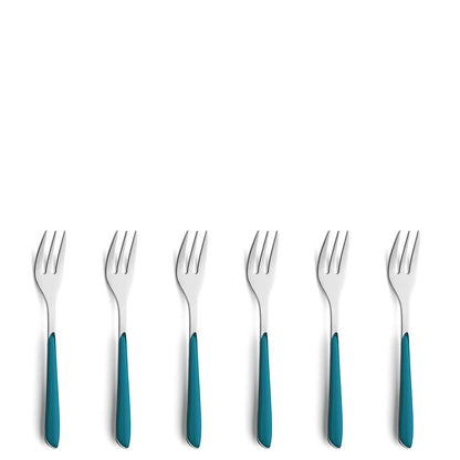 PRISMA cake fork set 6-piece petrol