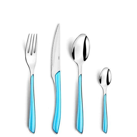 ECLAT cutlery set 24-piece turquoise