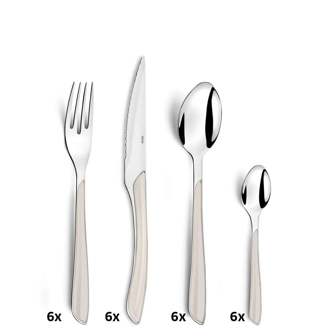 ECLAT cutlery set 24-piece white