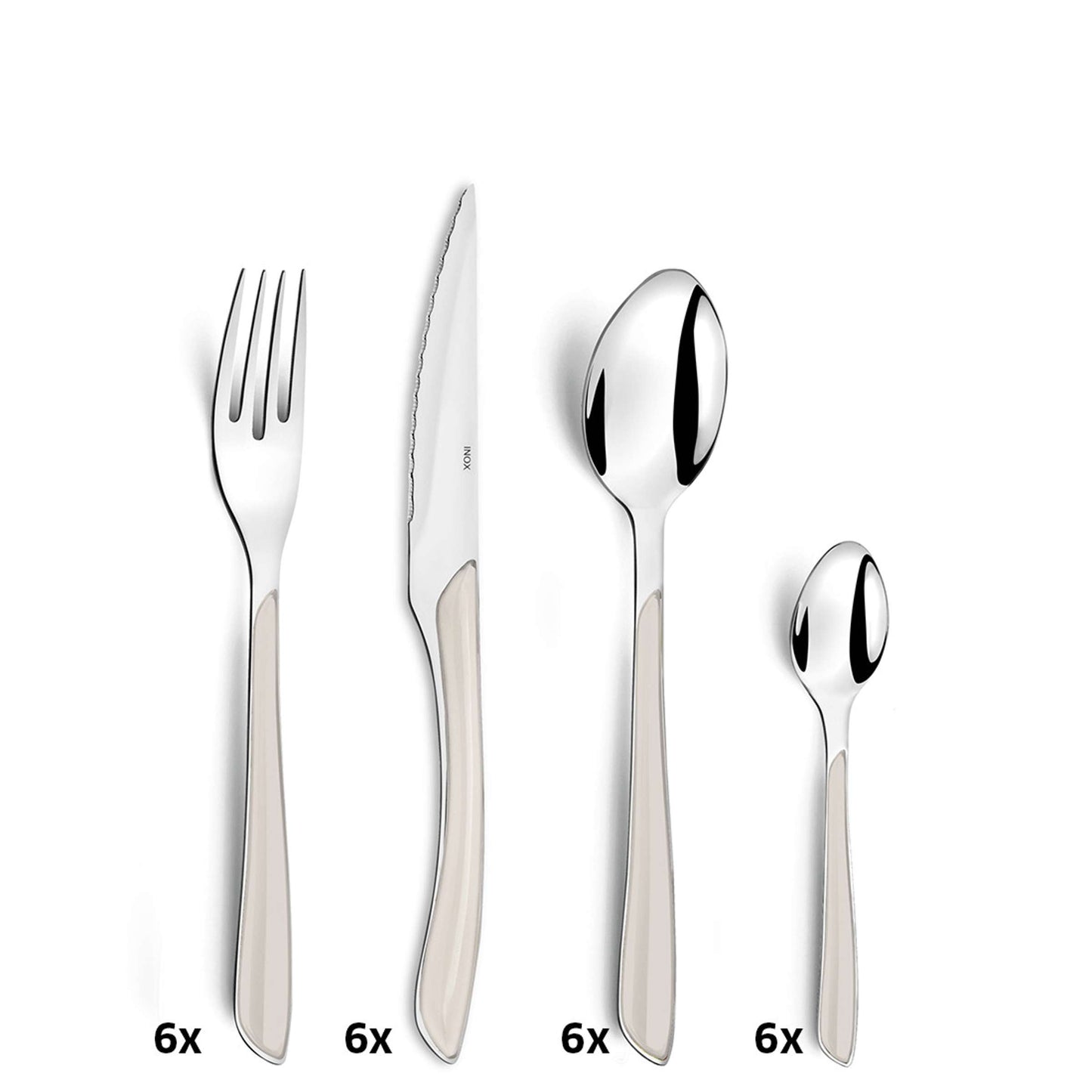 ECLAT Besteckset 24-teilig weiß