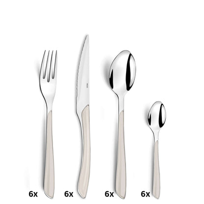 ECLAT Besteckset 24-teilig weiß