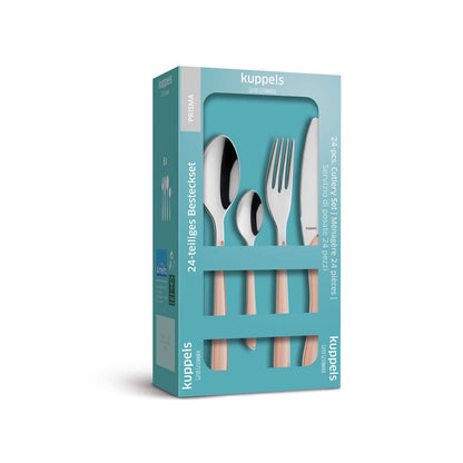 PRISMA cutlery set 24-piece apricot