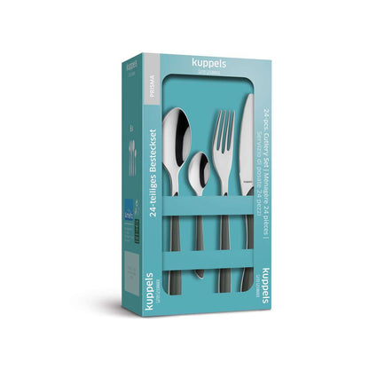 PRISMA cutlery set 24-piece dark grey