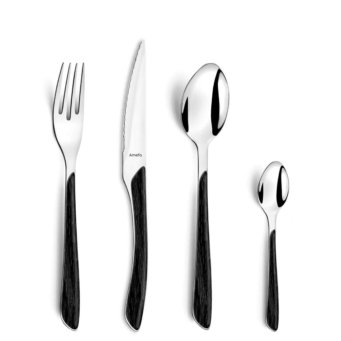 ECLAT NATURE cutlery set 16-piece black