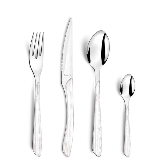 ECLAT NATURE cutlery set 24-piece white