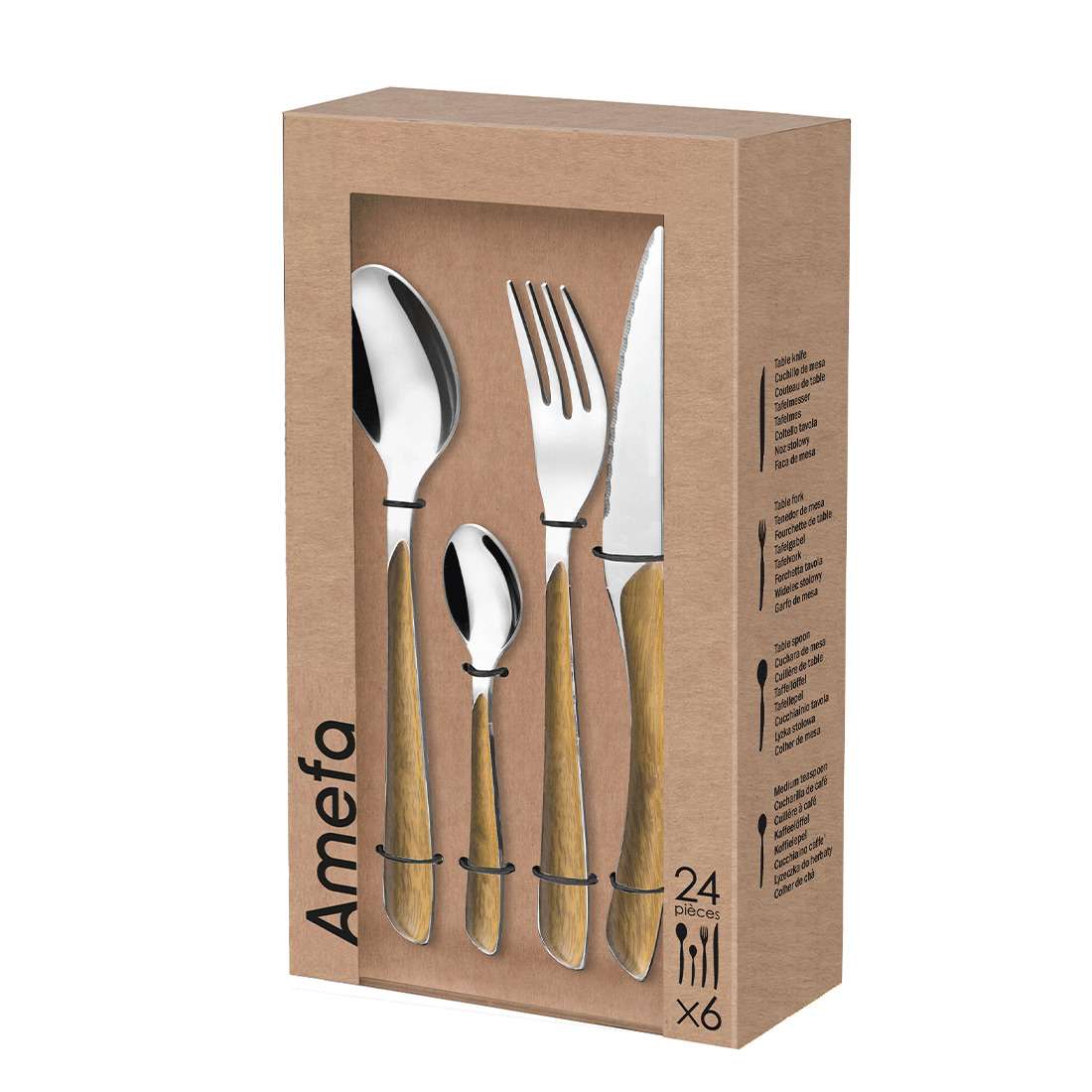 ECLAT NATURE cutlery set 16-piece wood