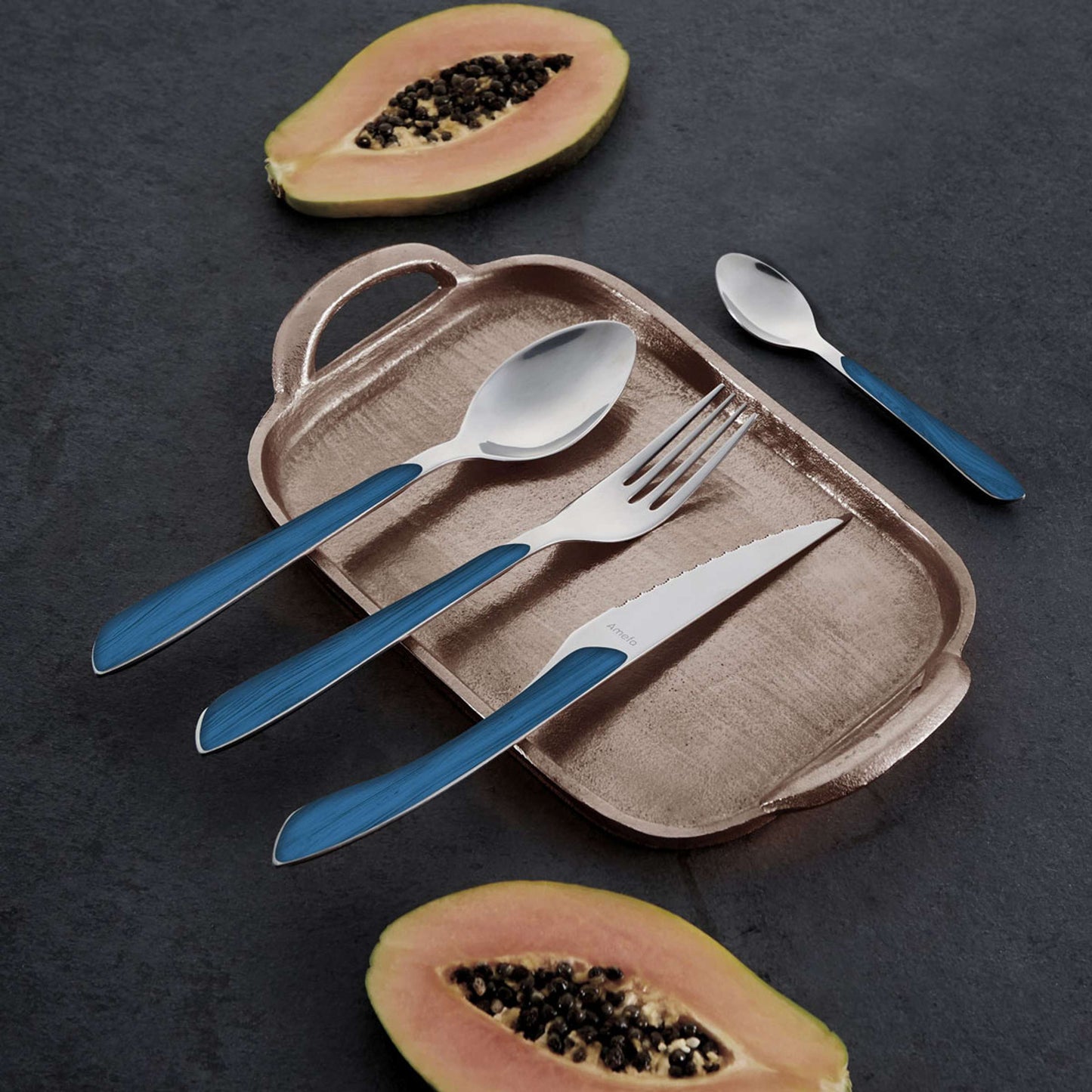 ECLAT NATURE Besteckset 24-teilig blau