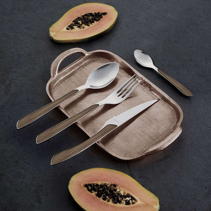 ECLAT NATURE cutlery set 24-piece dark brown